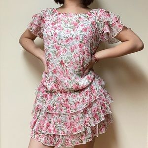 Rose tiered dress